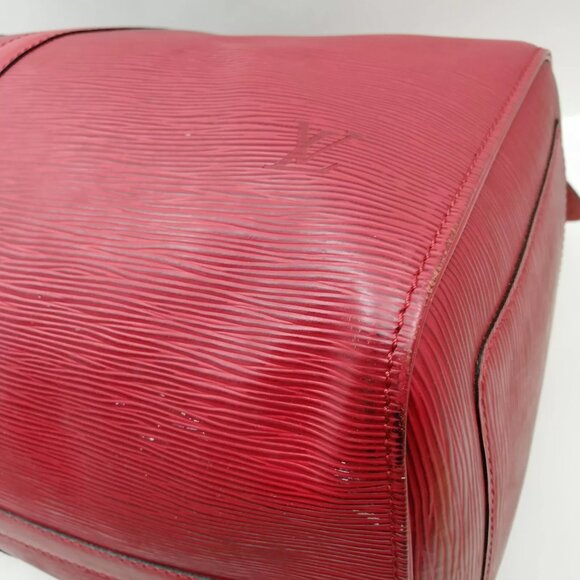 Louis Vuitton Red Epi Boston Bag Keepall 50 - Picture 6 of 10